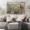 (Counted/Stamped)Landmark-Amsterdam Canal-14CT Cross Stitch 44*34cm/17.32*13.39in