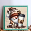 Coffee Gnome-11CT Stamped Cross Stitch 40*40cm/15.75*15.75in