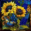 (Multi-Style)Flower Animal Glass Painting-Paint by Numbers Acrylic Painting 40*40CM