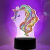 5D DIY Diamond Painting 7 Color Night Light Lamp Home Decoration Ornament Gift Kit(Unicorn)