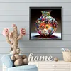 Vase d&rsquo;art-perceuse ronde peinture diamant-40*40cm