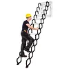 [US Local Warehouse] 12 Steps Pull Down Attic Ladder 11.2ft Up to 600lbs Retractable Scissor Ladder with Anti-Slip Steps Attic Loft Stairs for Home Indoor Outdoor