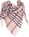 Women's Warm Woollen Scarf Triangle Shawls Winter Scarves Stripe Plaid Scarf