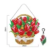 DIY Diamond Painting Hanging Wreath Kit Home Door Decor(Include Chain and Lamp Belt)