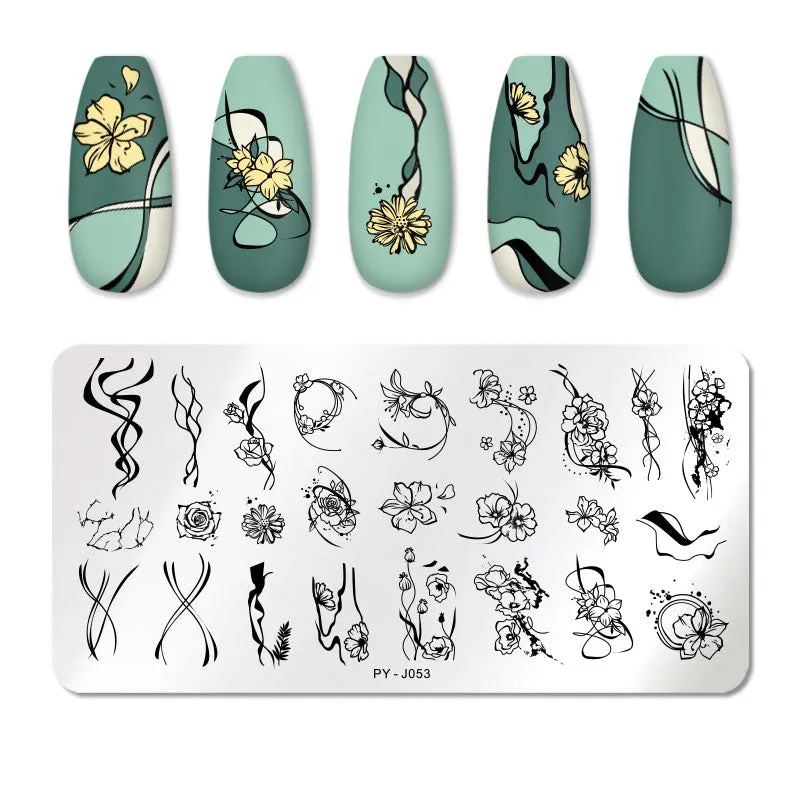 PICT YOU Animal Patterns Nail Stamping Plates Stainless Steel Nail Art Image Plate Stamp Template Stencil Tools PY-F011-Nail Inspo