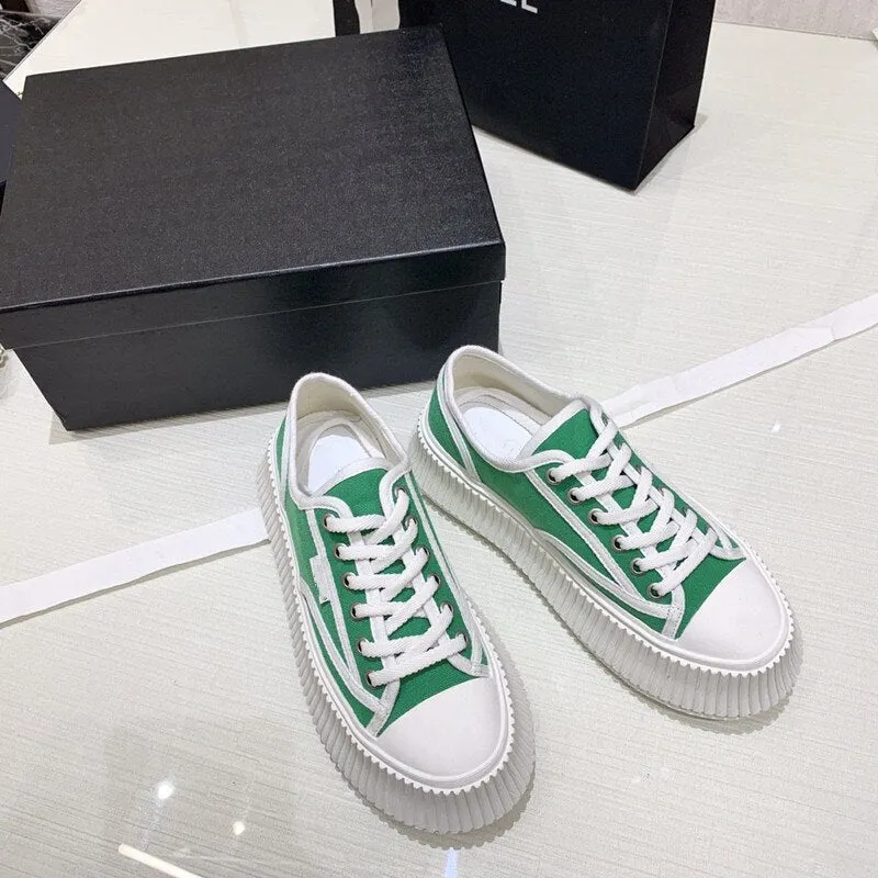 Little White Shoes Female Lace-Up Platform Cake Thick-Soled Casual Biscuit Shoes Female 2021 Spring And Autumn New Inner Increas
