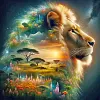Diamond Painting-DIY Full Round Drill Lion(50*50 CM)