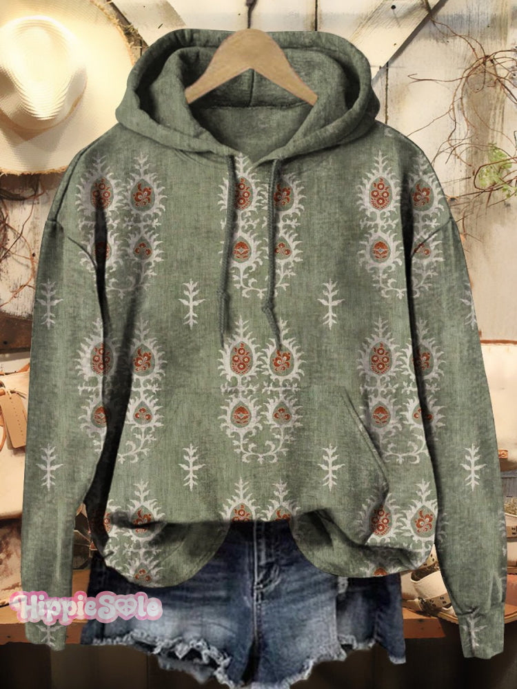 Women&rsquo;s Ethnic Art Pattern Print Casual Hoodie Sweatshirt Multicolor / S