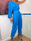 Solid Color One-Shoulder Suits