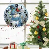 (US Local) DIY Xmas Diamond Painting Ornament with Clock Function Creative Craft
