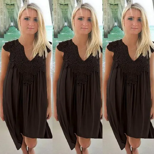 long tunic dresses for older ladies Casual Soild Long Sleeve Tunic Dress Vintage Straight Dress  InGoDeal