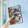 (US Local)50-Page A5 Snowman Diamond Painting Notebook for Adult Holiday Birthday Gift