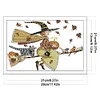 (Stamped/Counted) Witch And Cat - 14CT Cross Stitch 29*21cm/11.42*8.27in(Brand)