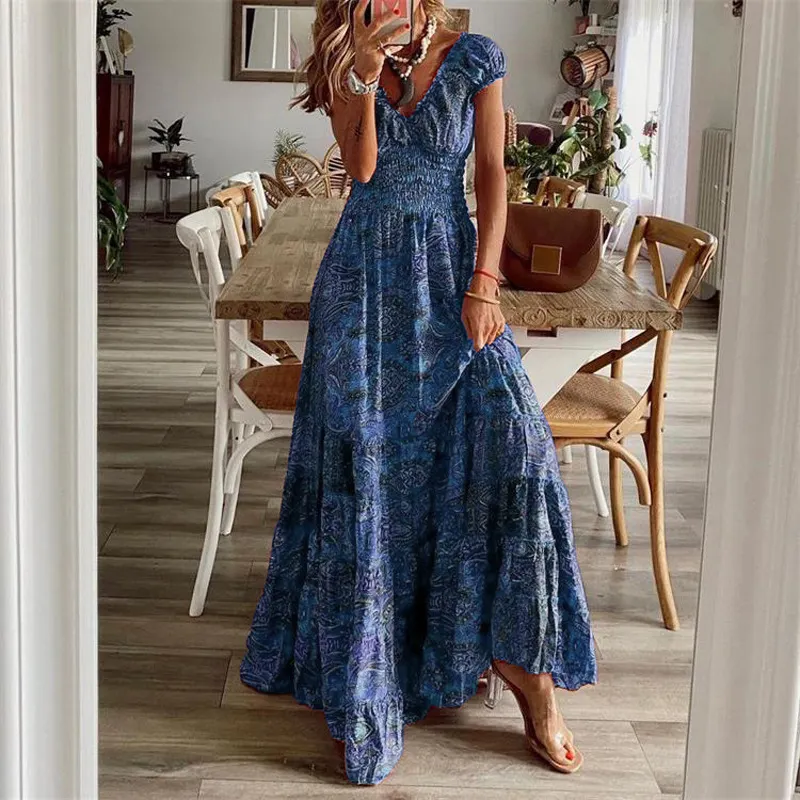 Churchf Churchf 2023 New Dress Waist Floral Print Dress