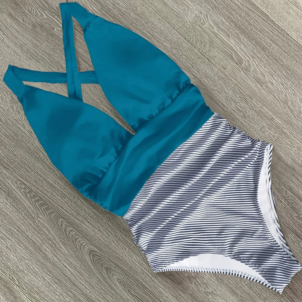 2022 New Sexy One Piece Swimsuit Female Floral Women Swimwear Push Up Bathing Suits Bodysuits Beach wear Deep V-neck Monokini
