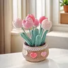 DIY Flower Potted Crochet Kit with Video Tutorial Cute Plants Hand-Knitted Tool