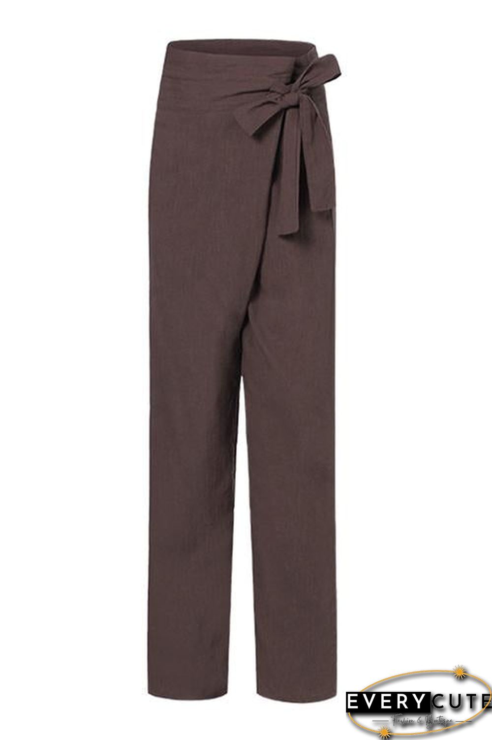 Side Knot Pockets Loose Pants