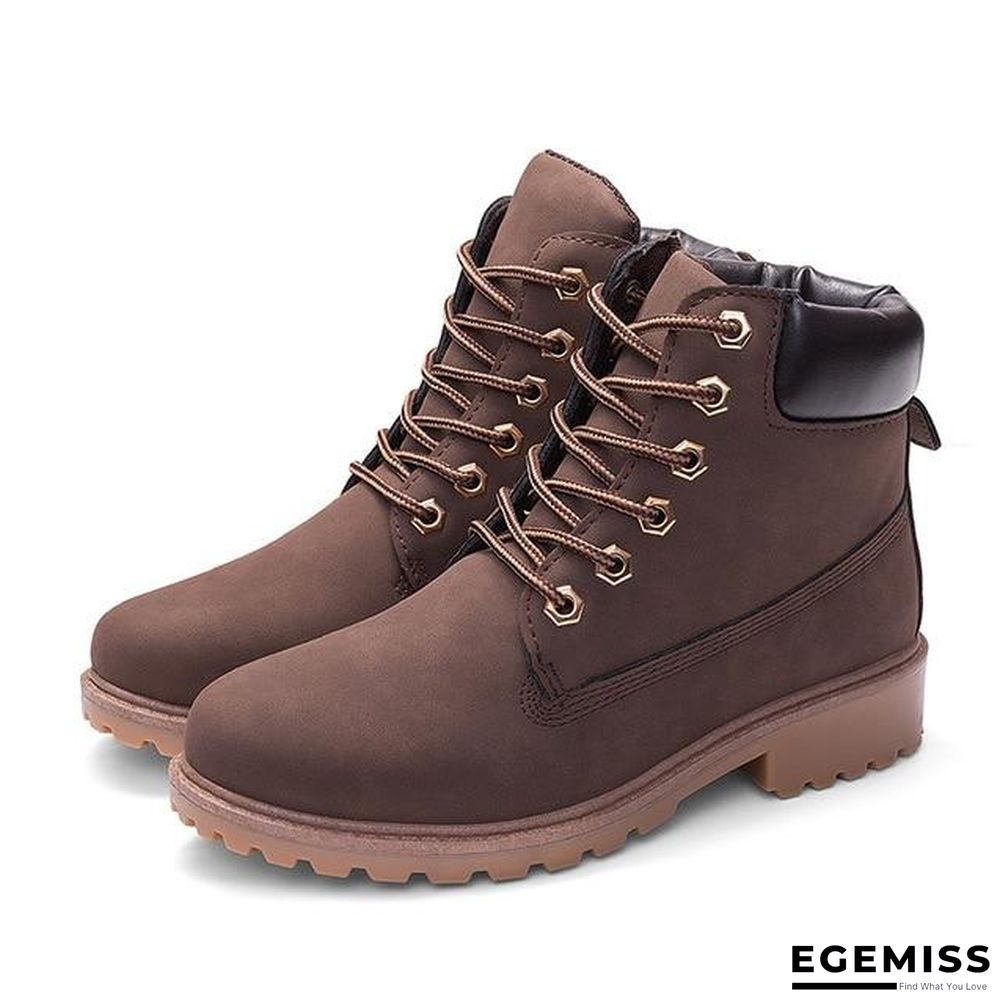 Autumn Early Winter Shoes Women Flat Heel Boots Fashion Keep warm Women's Boots Brand Woman Ankle Botas | EGEMISS