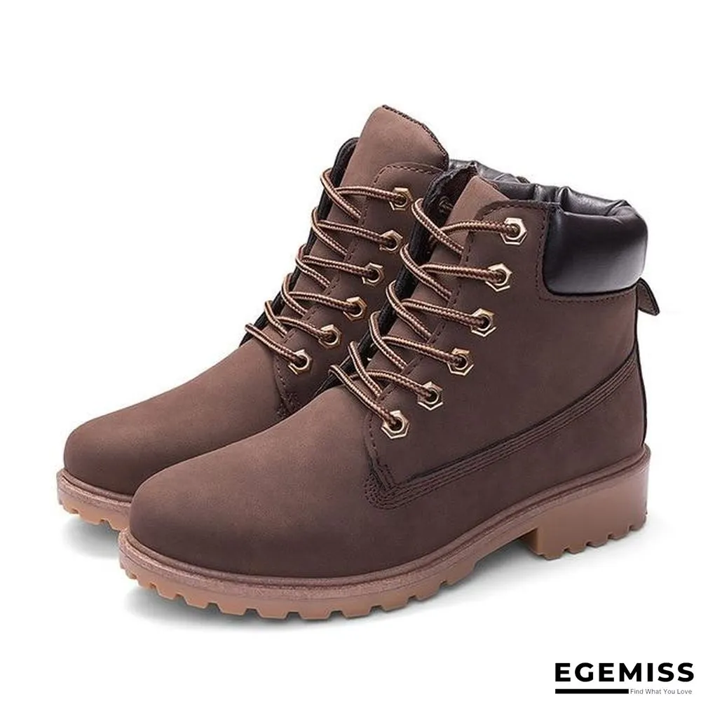 Autumn Early Winter Shoes Women Flat Heel Boots Fashion Keep warm Women's Boots Brand Woman Ankle Botas | EGEMISS