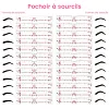 Kit de pochoirs &agrave; sourcils en silicone