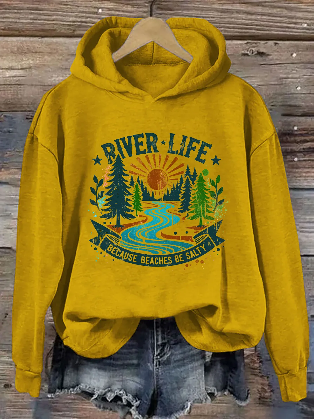 River Life Because Beaches Be Salty Hoodie