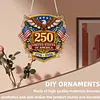 Diamond Painting Single-Sided Acrylic USA 250th Hanging Pendant Sun Catcher for Home Garden Wall Door