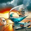 Blackjack Sailing-11CT Stamped Cross Stitch 40*40cm/15.75*15.75in
