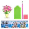 >SALE<DIY Diamonds Painting Ornaments Handmade Acrylic Flower(Pink Tulip)