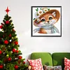 >SALE<5D DIY Partial Special Shaped Drill Diamond Painting Flowers and Fox 30x30cm