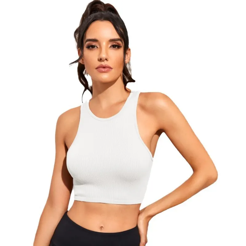Churchf Churchf Hot Style Sports Yoga Top Nylon Fitness Running Moisture And Sweat-Breathing Seamless Knit Vest