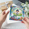 (US Local)6PCS DIY Diamond Art Greeting Cards Congratulations Cards & Gifts (Football)