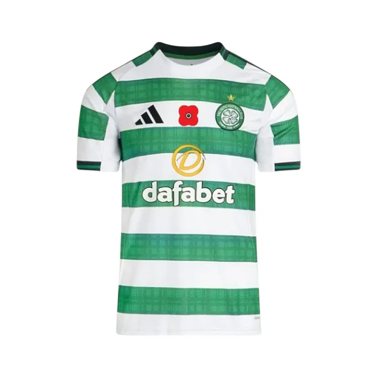 【S~4XL】Celtic 25/26 Poppy Home Football Jersey