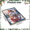 (US Local)Snowman A5 Size Diamond Painting Notebook Set with 4Pcs Bookmark Holiday Gift