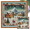 (Multi Style)Snowman With Wool Hat-Full Embroidery 3 strands 11CT Stamped Cross Stitch-40*50CM