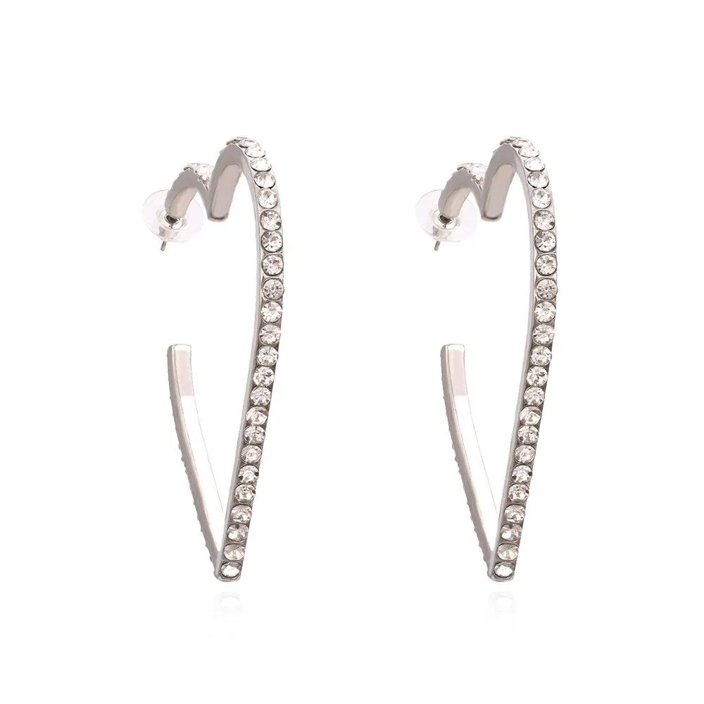 Dvacaman New Shiny Rhinestone Earrings Tassel Drop Earrings For Women Luxury Jewelry Long Dangle Earrings 2022 Party Accessories