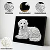 (20x30cm)DIY Dog Framed Handmade Pearl Painting Art Craft Kit Living Home Decor