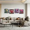 (US Local)4pcs/set Butterfly Flower-Special Shaped Diamond Painting Kit(40x40cm)