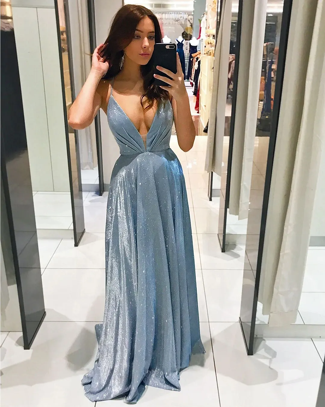 Brownm Sling Sexy Backless Slim Fit Long Dress