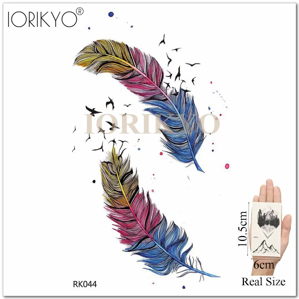 Cartoon Water Color Girls Tattoo Stickers Temporary Children Tattoo Women Stickers Ocean Jellyfish Beauty Flash Tatoos Cute
