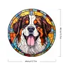 Dog Glass Painting-Paint by Numbers Acrylic Painting 40*40CM