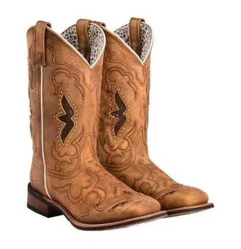 Vintage Embroidered Short Knight Boots-0520