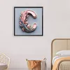 Lettre Plume C-Compl&egrave;te Rond Diamant Peinture-30X30CM
