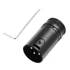 Male/Female 3 Pin Compact XLR Microphone Solder Adapter Connector with Wrench