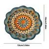 Crochet Colorful Mandala Coaster Handmade DIY Material Package with Crochet Hook