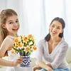 3D Paper Pop Up Flower Bouquet Greeting Card Postcard(Narcissus)