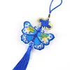 Full Bead Embroidery Keychain Butterfly Printed Craft Gifts(10.8x6.7cm)