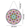 5D DIY Special Shaped Diamond Painting Christmas Hanging Wreath With Lamp String Kit