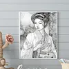 (US Local)Beauty 5D DIY Full Drill Round Big Size Diamond Painting Kit for Home Wall Decor 40x50cm 