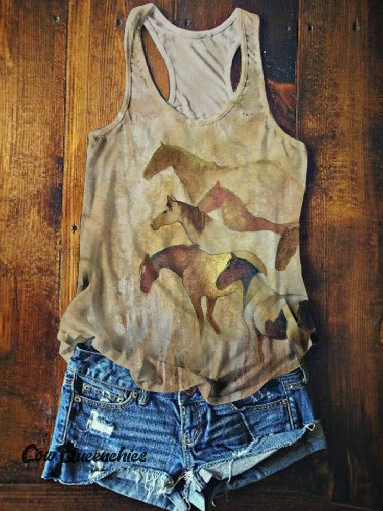 Women&rsquo;s Horse Art Tank Top Multicolor / S