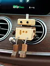 Car Aromatherapy Wooden Figure Shaking Wooden Man Figurine Little Nerdy Dolls